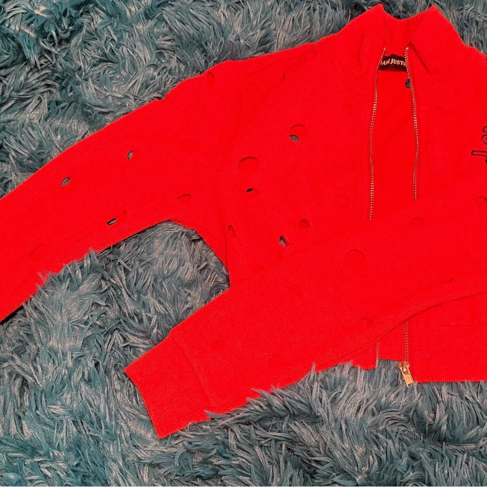 Red Distressed Women's Jacket
